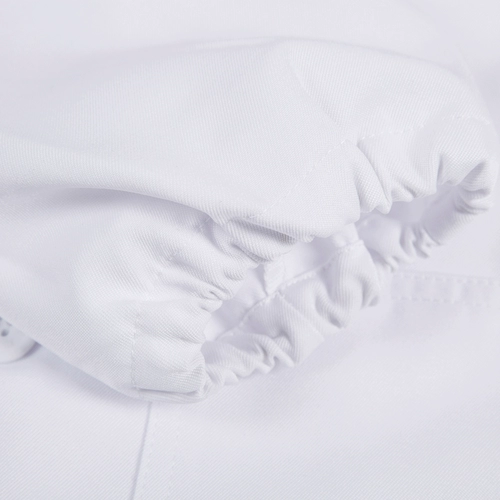 Белый халат, куртка, униформа врача для работы, униформа медсестры, короткий рукав, цвет