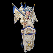 Opera men rely on Peking Opera drama Men rely on Wu Shengwu will take the military uniform big satin full gold double-dragon imitation hand embroidered man big