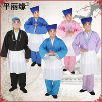 Opera stage performance Tea clothes ancient costumes two Wu Dalang clown clothes handyman running clothes tea skirt doll clothes