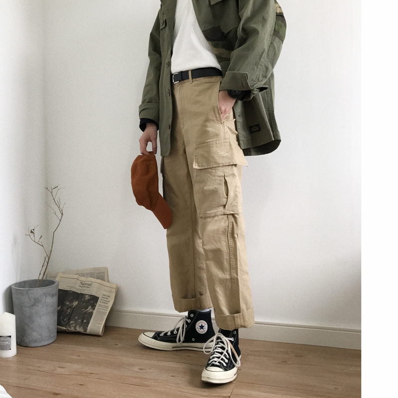 J / W cơ bản mẫu quần gió công sở quần kaki