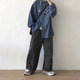 J/W autumn style Japanese retro loose wide-leg pants male and female students loose corduroy casual overalls trousers tide