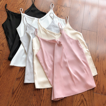  High-end orders include silk~High-end satin luster Elastic bottoming camisole impermeable and non-transparent