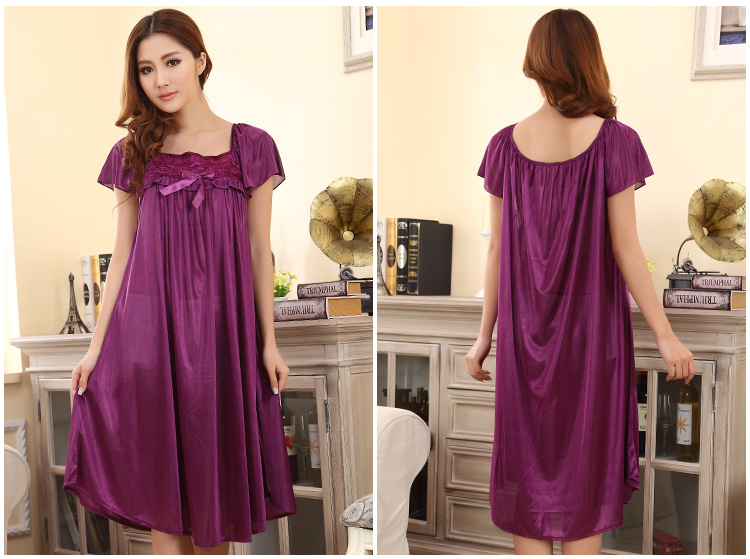 Bộ đồ ngủ nữ cực rộng mùa hè băng lụa tơ tằm đêm hè trung niên mẹ béo mm cộng với phân bón XL 200 kg vay cotton