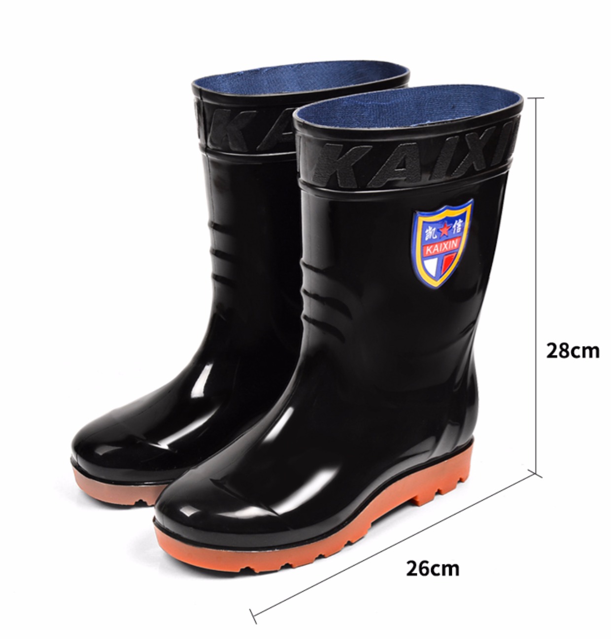 Cao gót mưa khởi động của nam giới ống ngắn mưa khởi động non-slip cao su không thấm nước giày làm việc bảo hiểm lao động giày khởi động ngắn giày nước ấm khởi động nước nam giày nam chống thấm nước