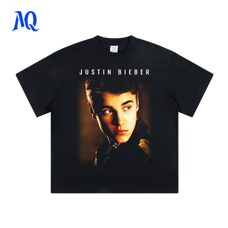 Mq Original Replica Justin Bieber 2012-2013 Believe Tour Same Style Portrait Print Short Sleeve