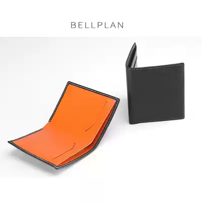 highline custom multi card position ultra-thin short wallet men's first leather vertical youth wallet