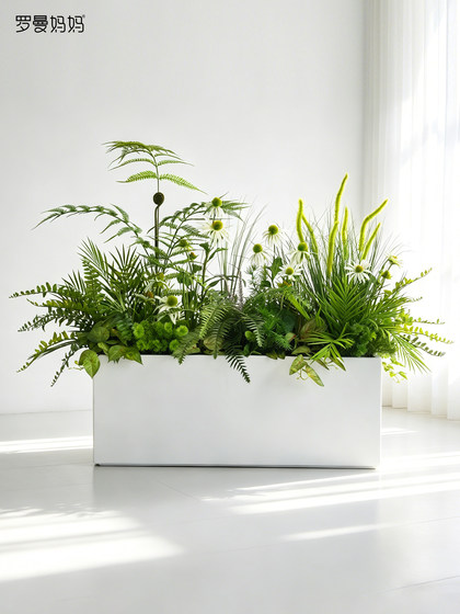 Artificial Flowers, Simulated Flower Boxes, Floral Landscaping, Decoration for Shopping Malls and Hotels, High-End Atmosphere Arrangement, Partition Floral Plants and Landscapes