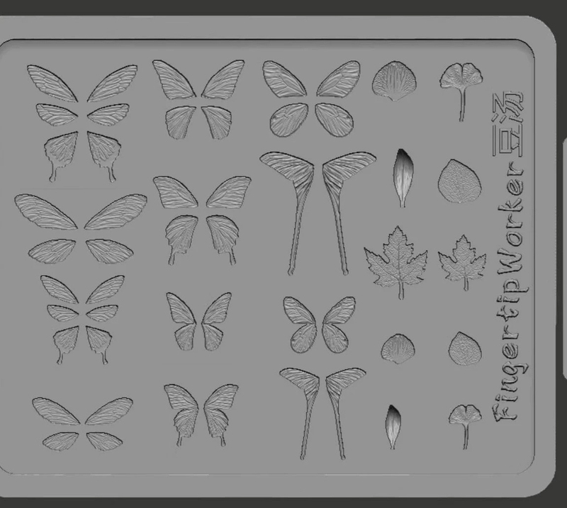 Fingertip Worker | Bean Soup Co-Branded New Ultra-Thin Butterfly Imitation Texture Ultra-Clear Butterfly Mold Fingertip Worker | Bean Soup Co-Branded New Ultra-Thin Butterfly Imitation Texture Ultra-Clear Butterfly Mold