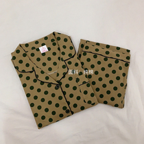 Hong Kong flavor retro niche pajamas female cotton ins fashion wave point suit Korean couple long-sleeved thin section spring and autumn