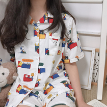 Good-looking snoopy Snoopy pajamas ins wind female Korean version thin section summer short-sleeved student girl home clothes