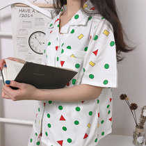 Crayon Xiaoxin Pajamas Soft Girl Summer Department Sweet and Cute Cartoon Loli Girl Heart Sister Korean Home Service