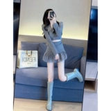 Осенний ретро милый комплект, в стиле Шанель, в западном стиле, коллекция 2023