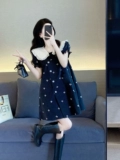 Кукла, летнее платье, милая юбка, кукольный воротник, в корейском стиле, французский стиль, свободный крой, А-силуэт