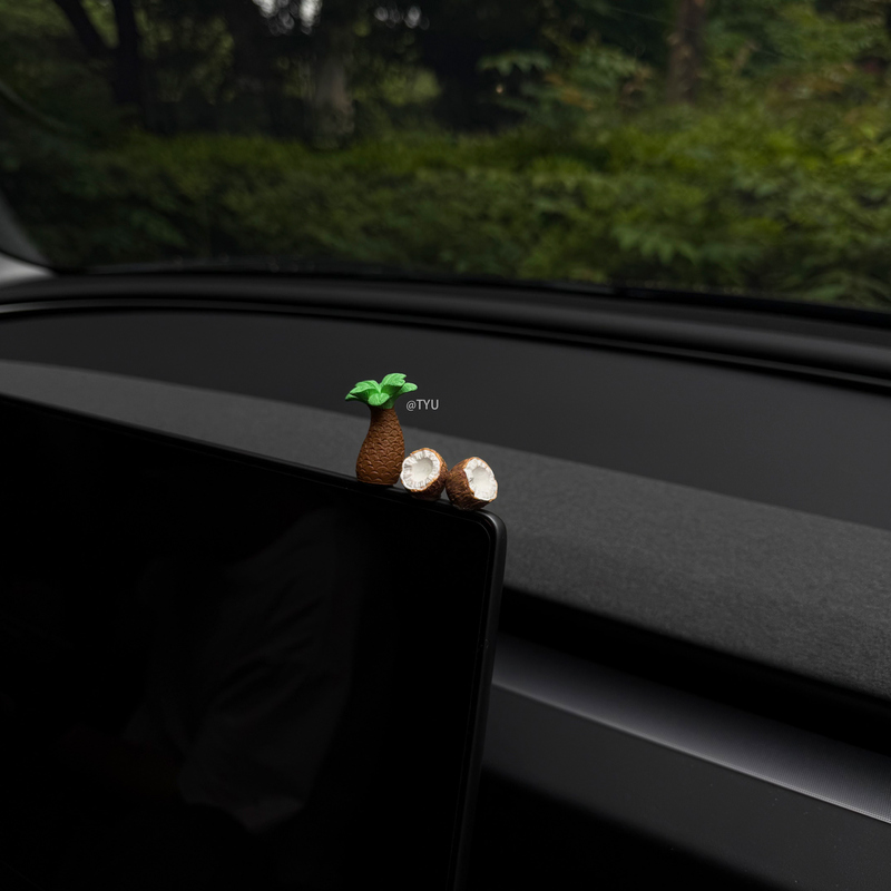 Car Dashboard Screen Computer Monitor Summer Beach Day Car Interior Decoration Accessories Ornaments