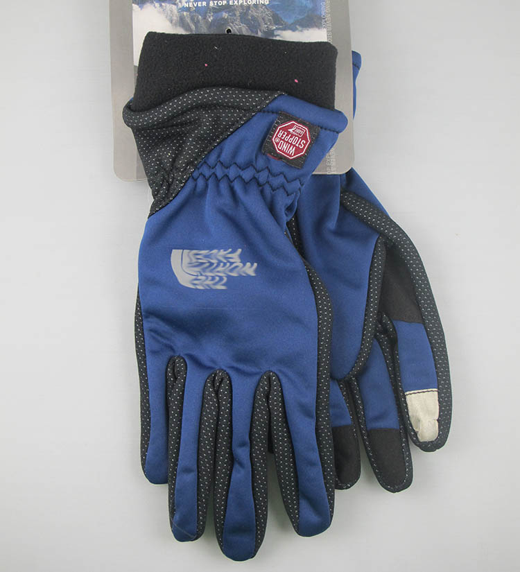 Ngoài trời WINDSTOPPER chống gió màn hình cảm ứng chống trượt đầy đủ ngón tay găng tay chống thấm mỏng lông cừu nhẹ ngụy trang lá chết găng tay nam mùa đông