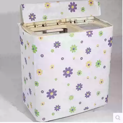New double-slot washing machine cover Haier Midea duckling little Swan modern double-slot semi-automatic waterproof sunscreen cover thickened