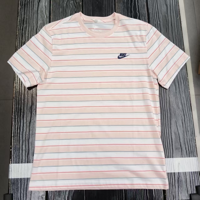 Nike Nike Striped Cotton Round Neck Short-Sleeved T-Shirt Men's Summer Sports Casual Top Hj0551-664