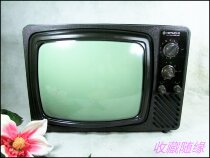 Hitachi black and white old TV window display props