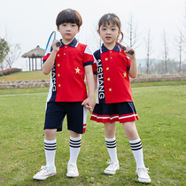 Kindergarten garden clothes summer clothes Chinese style childrens class clothes summer cotton sets graduation photos clothing school uniforms