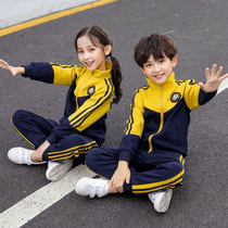Kindergarten uniforms spring and autumn three-piece sportswear childrens class uniforms spring and autumn pure cotton suit primary school uniforms