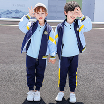 Kindergarten uniforms spring and autumn sports three-piece suit childrens class uniforms pure cotton custom primary school uniforms spring and autumn suits