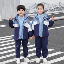 Primary school uniforms spring and autumn clothes three-piece childrens class uniforms autumn suits sportswear kindergarten Garden uniforms