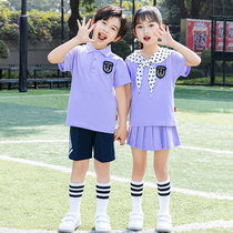 Kindergarten garden clothes summer Sportswear childrens class clothes summer cotton suit graduation photo clothing primary school uniforms