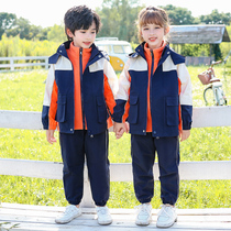 School uniforms for primary school students three-piece suits childrens class uniforms autumn and winter first grade suits kindergarten uniforms spring and autumn