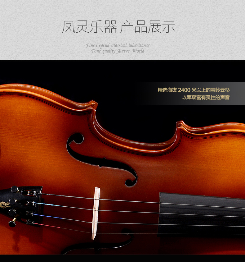 Feng Ling violin handmade gỗ rắn violin dành cho người lớn bắt đầu nhập học nhạc cụ violin - Nhạc cụ phương Tây đàn điện