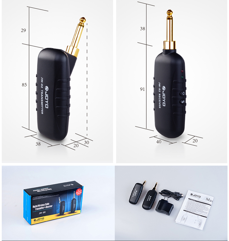 JOYO Zhuo Le JW-02 guitar điện guitar điện bass bass guitar guitar máy phát không dây - Phụ kiện nhạc cụ dây đàn