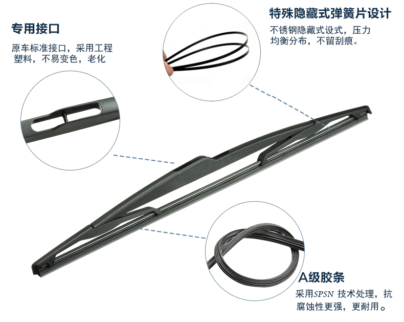Áp dụng Hướng dẫn JEEp của Jeep / Freelance Cửa sổ phía sau Wiper Wrangler Grand Cherokee Wiper Wiper cần gạt mưa ô tô