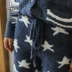 CARAMELLA Pyjamas Nhật Bản Nữ Lông Cừu San Hô Đồ Mặc Nhà Flannel Dài Tay Dày Dặn Và Ấm Áp Vào Mùa Thu Đông - Cặp đôi