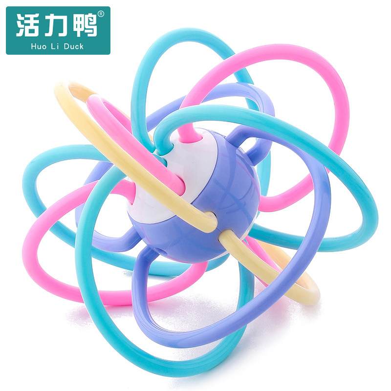 Molar stick Baby teether 0-12 months non-toxic bite-free 3 Manhattan hand grab ball 6 Baby bite-free toy rattles