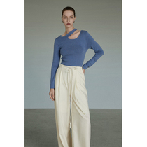 UNSPOKEN Mao-knitted sweatshirt woman 2022 Autumn loaded with new advanced sensfeel undershirt with a little crowdsourced design