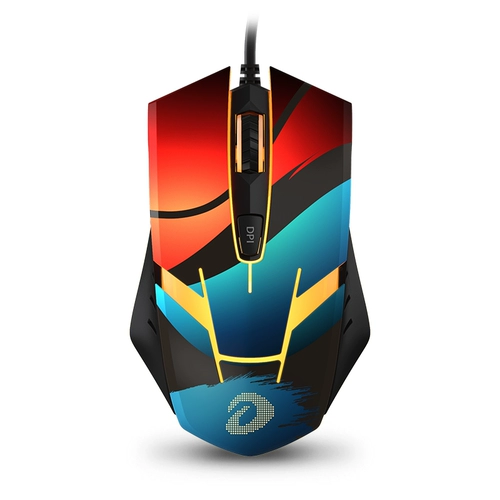 达尔优 Кровожадная игра EM902 Gaming Game Mouse Специальное проводное интернет -кафе едят куриную механическую сеть красную мышь LOL