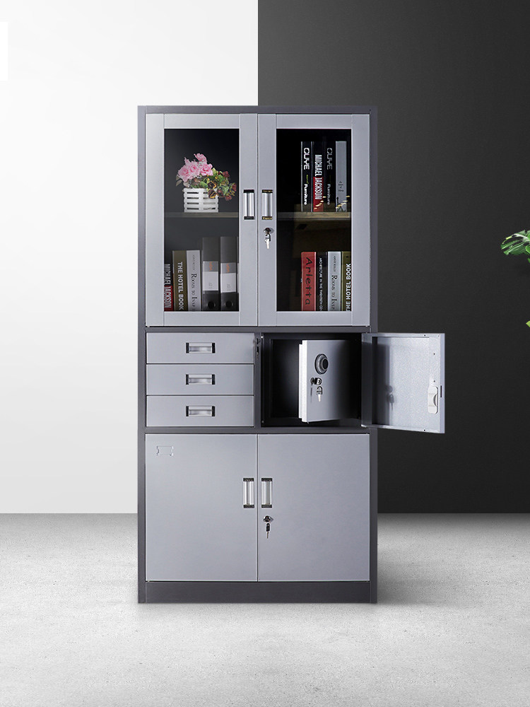 Yuhaojia file cabinet iron cabinet safe password file cabinet thickened with drawer lock office data cabinet
