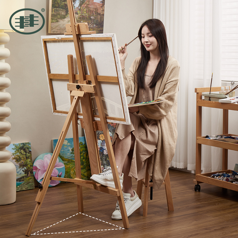 Shuangfeng Easel Drawing Board for Art Students, Foldable Advertising Kt Board Wooden Display Stand with Rear Support Shuangfeng Easel Drawing Board for Art Students, Foldable Advertising Kt Board Wooden Display Stand with Rear Support