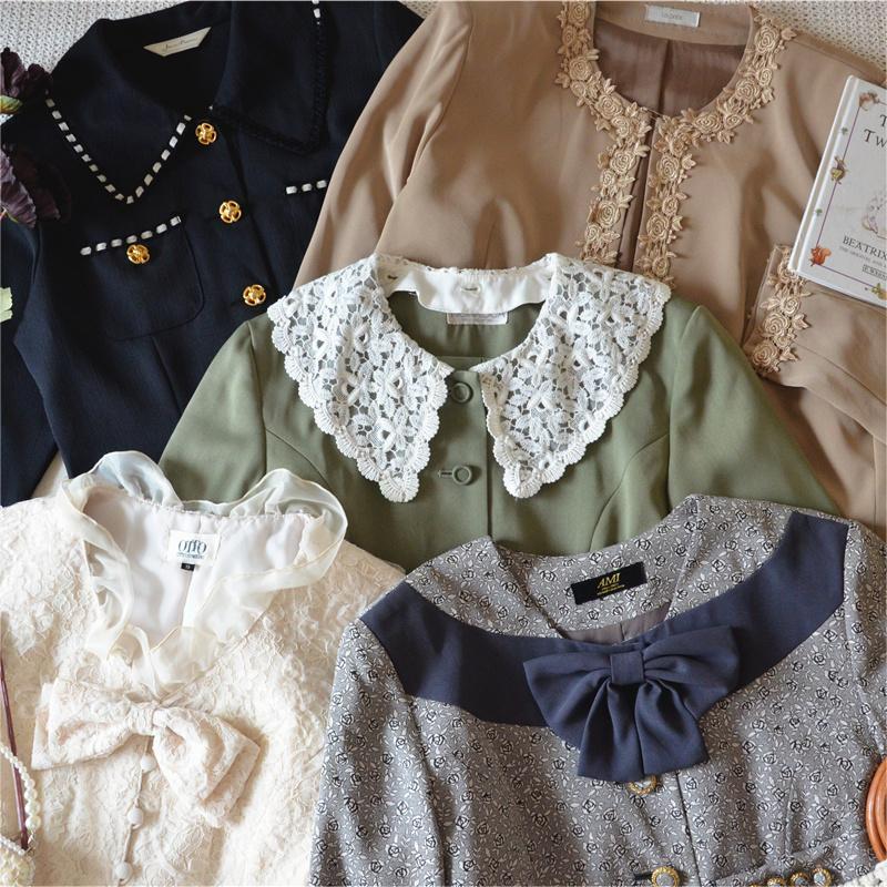 3.26 Spring Small Blazer Jacket Vintage Outerwear Autumn Long-Sleeve Lapel Antique Cardigan Lace