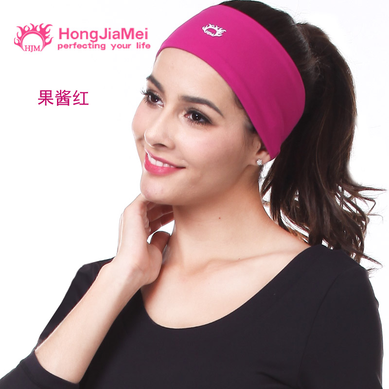 Hjm yoga tập thể dục chạy headband chống thấm mồ hôi thấm hút chuyên nghiệp Phụ nữ nhanh chóng làm khô cao đàn hồi rộng đẹp headband áo quần tập gym