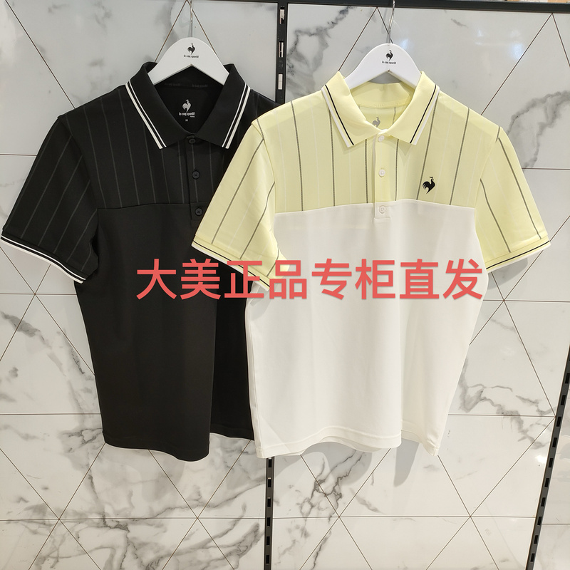 Lecaco French Rooster 2025 New Summer Men's Casual Lapel Short-Sleeved T-Shirt L252Mcnros05