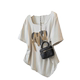 ສະໄຕລ໌ເກົາຫຼີ chic irregular high-end niche style sleeves short