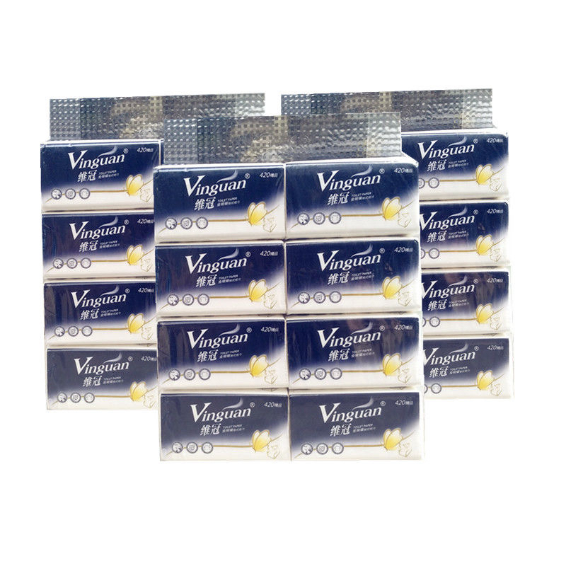 Tissue Paper Weiguan Tissue Boutique Blue Classic Tissue Paper 4 Layers Flexible and Wettable 16 Packs 