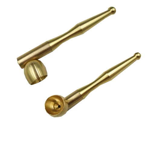 Утолщенная чистая медь старая модная традиционная двойная труба с трубной трубкой горшок засухота мешок для дыма полюс чистый медный горшок с медной дымовой мешок старый дымовой горшок