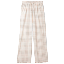 SNIDEL HOME spring and summer simple checkerboard elastic trousers home pajamas SHCP232057