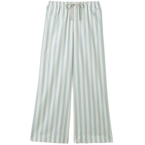 SNIDEL HOME spring and summer simple lace-up striped loose home long pajamas SHFP231060