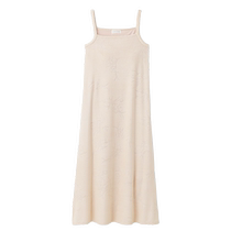 SNIDELHOME2024 spring and summer new solid color comfortable suspender jacquard long nightgown SHCO241077