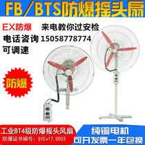Explosion-proof shaking head fan speed regulation electric fan FB BTS500 600 750 floor type 220V wall type 380 Horn fan
