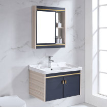 Modern simple space aluminum bathroom cabinet combination wall-mounted washbasin Small household washbasin bathroom sink