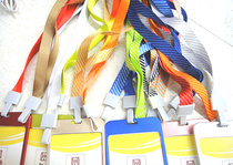 Chest card hanging rope clamping rope documents hanging rope gold wire rope aluminium alloy chest card Aacrylic work certificate sleeve certificate sleeve