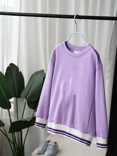 Осенняя сиреневая толстовка, с вышивкой, в западном стиле, подходит для подростков